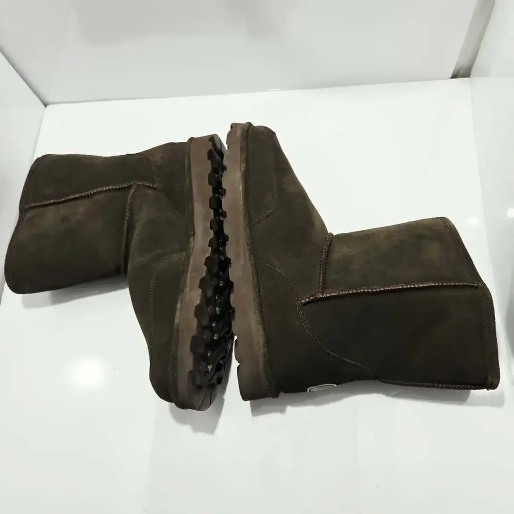 Bearpaw Brady Boots Size 13 Chocolate Brown Suede Winter